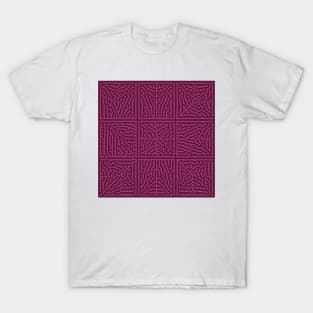 Turing Pattern Squares (Purple Pink) T-Shirt